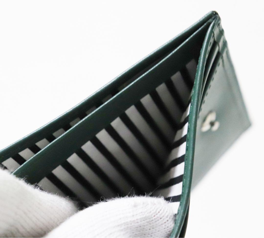 《アニエスベー》箱付新品 上品 レザーがま口2つ折り財布 口金 ウォレット