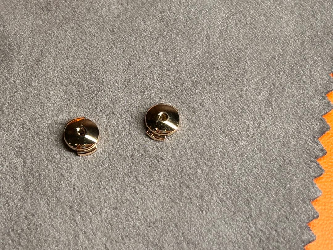 エルメス　ピアス　エクスリブリTPM ピンクゴールド美品