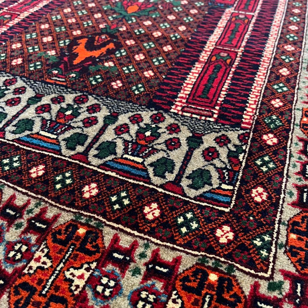 【新品未使用】アフガニスタン産　高級絨毯　ギャッベ　ペルシャ　手織り