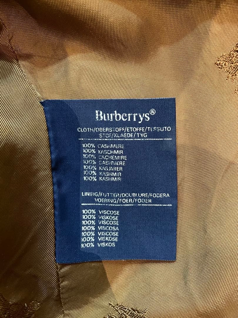 80s Burberry バーバリー England製 カシミア100