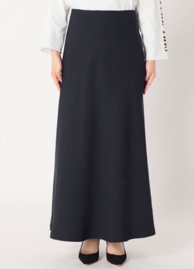 値下げ AP STUDIO SCENTOF ツイルフレアスカート 38 ネイビー