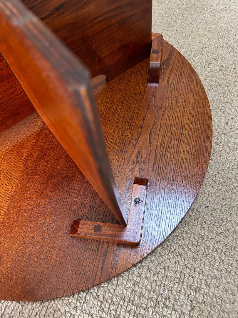 円形　木製60cmテーブル （丸） 新品未使用　ダークブラウン