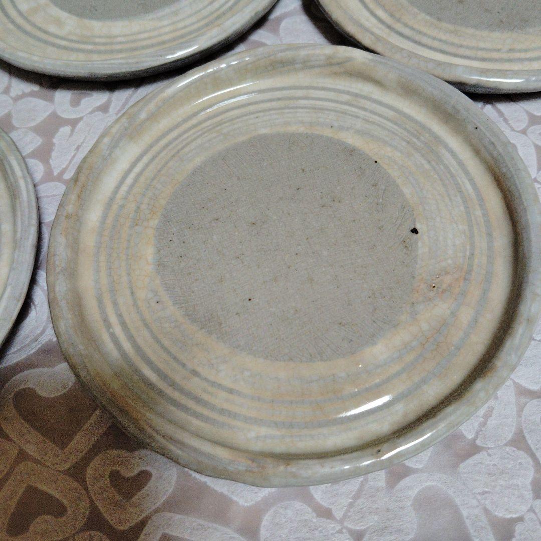 高級　京焼　刷毛目皿　ろくろ手作り