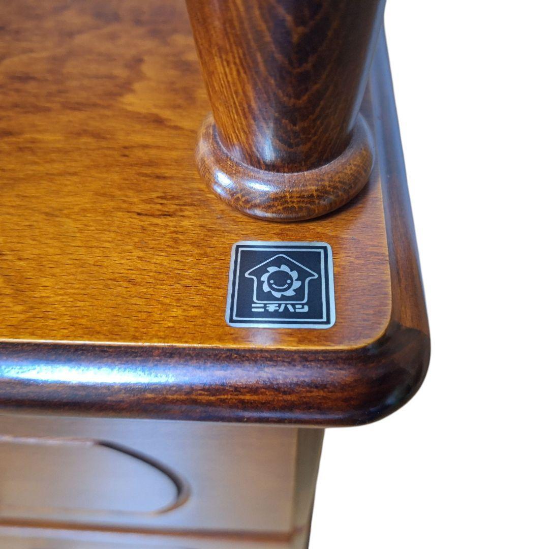 ニチハン 電話台 昭和レトロ アンティーク インテリア 木製 引き出し