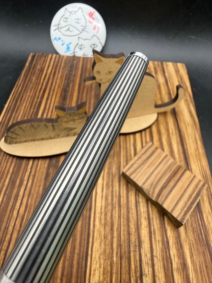Pilot 万年筆 CUSTOM K-500SS 蝕刻ストライプ 18KWG F