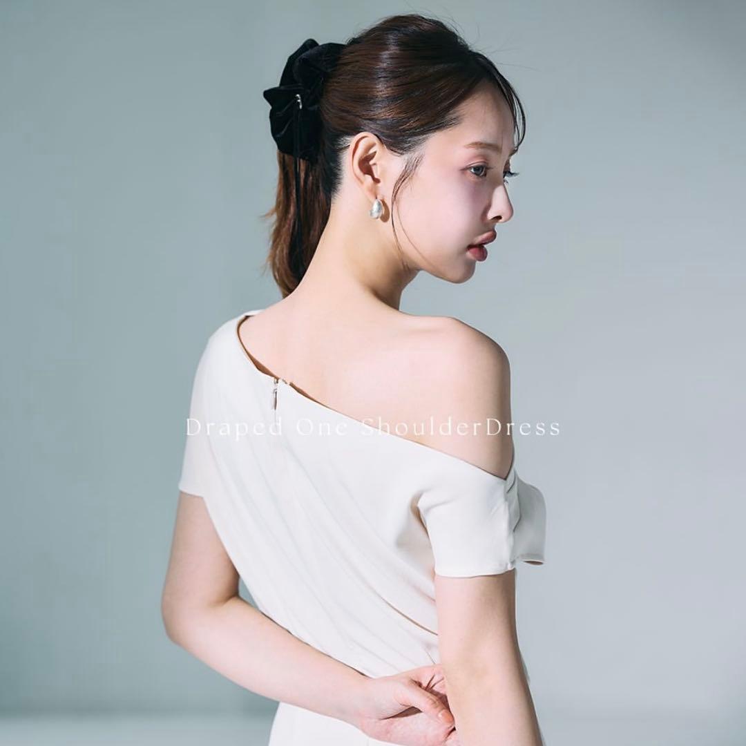 polaura ドレープワンショルダードレス