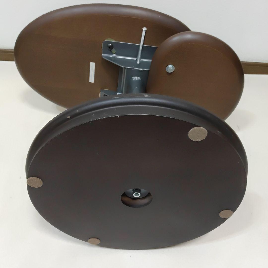 カリモク ウォールナット 昇降式サイドテーブル 回転機能付き/高機能テーブル