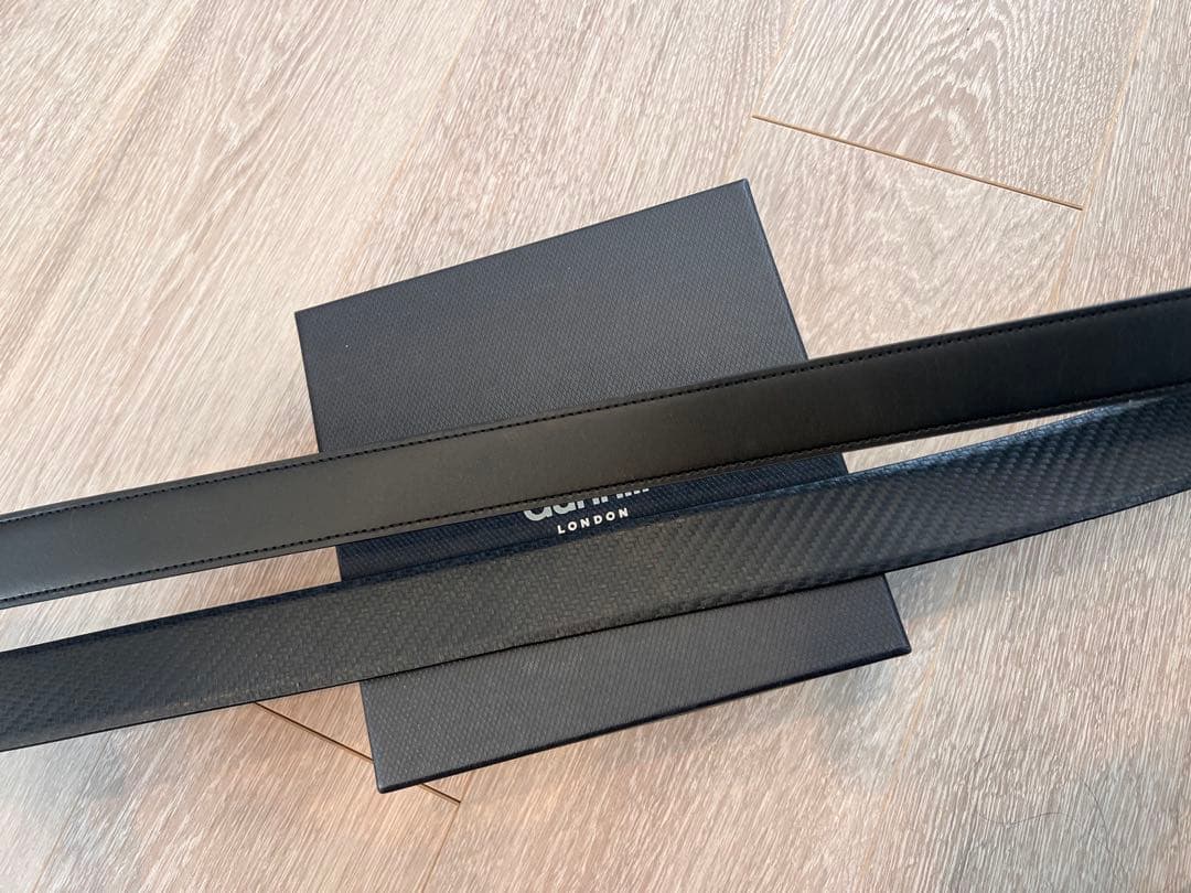 dunhill ブラックレザーベルト 2点　美品