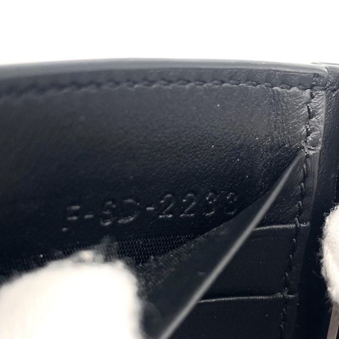 【極美品】現行 セリーヌ マネークリップ レザー ビルクリップ ブラック ロゴ