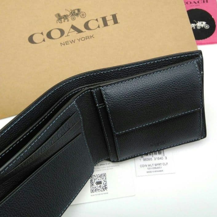 新作　商品　COACH　折り財布　メンズ　人気の小銭入れ付き