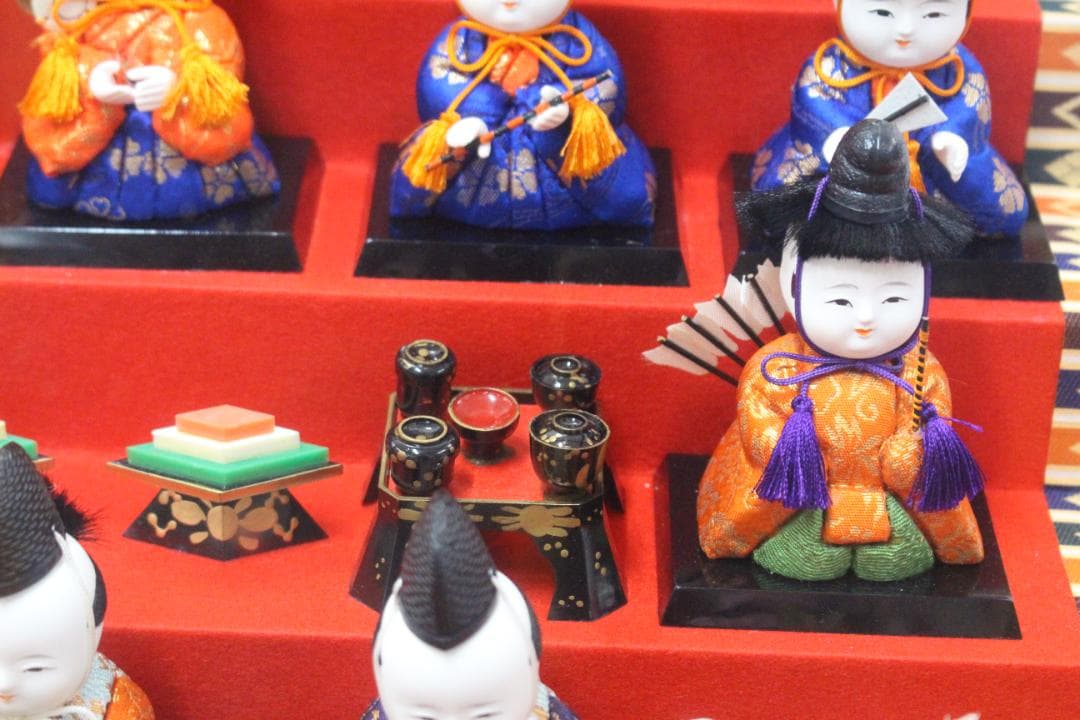 ♡まごころ雛 義光作 木目込 十五人揃 オルゴール ケース入 EE0H01027