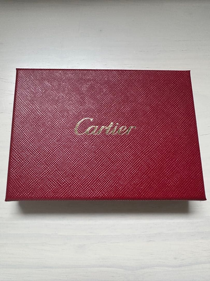 カルティエ　Cartier レザー　キーリング　ピンク　ハッピーバースデー