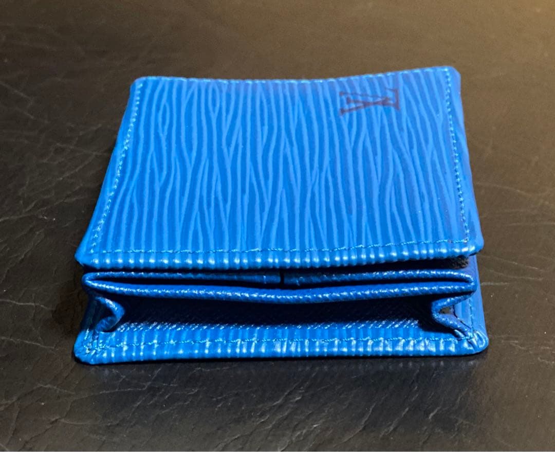 ミン☆ルイヴィトン エピ トレドブルー ポルトモネボワット