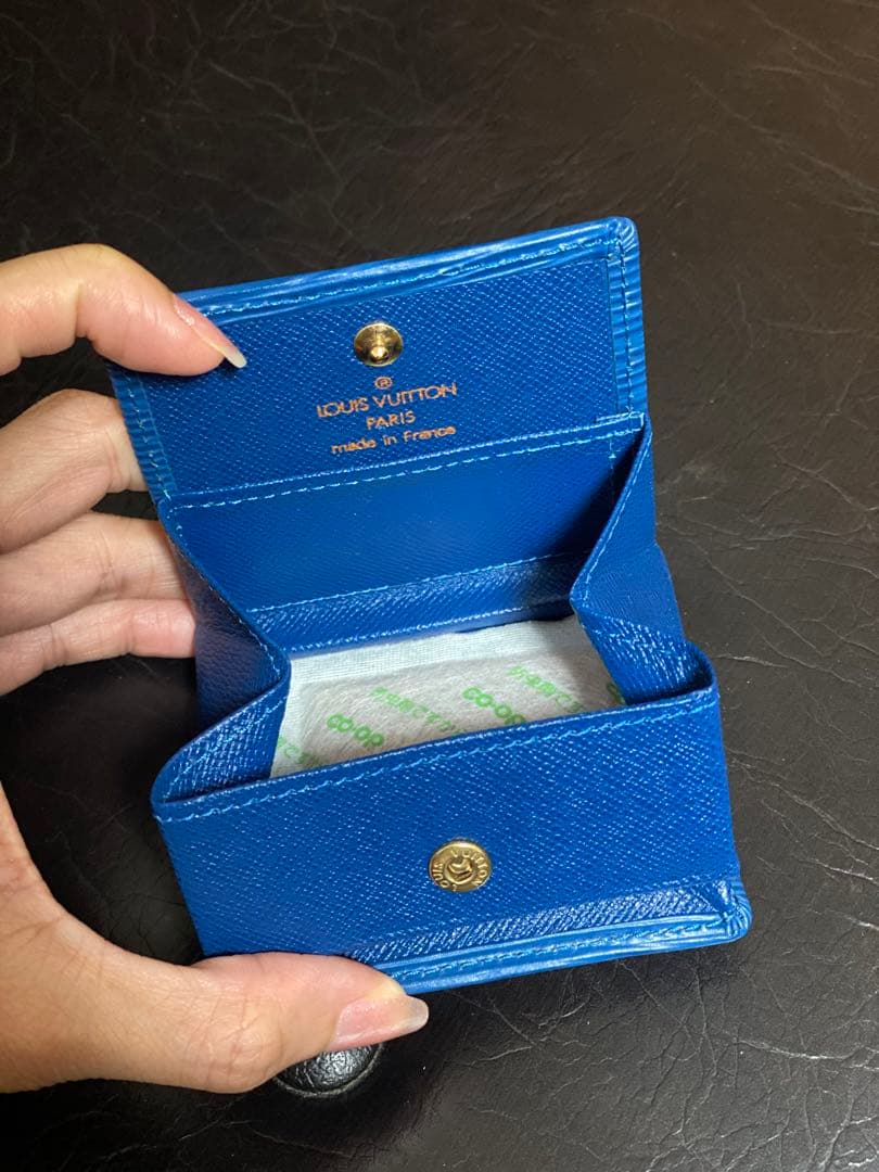 ミン☆ルイヴィトン エピ トレドブルー ポルトモネボワット