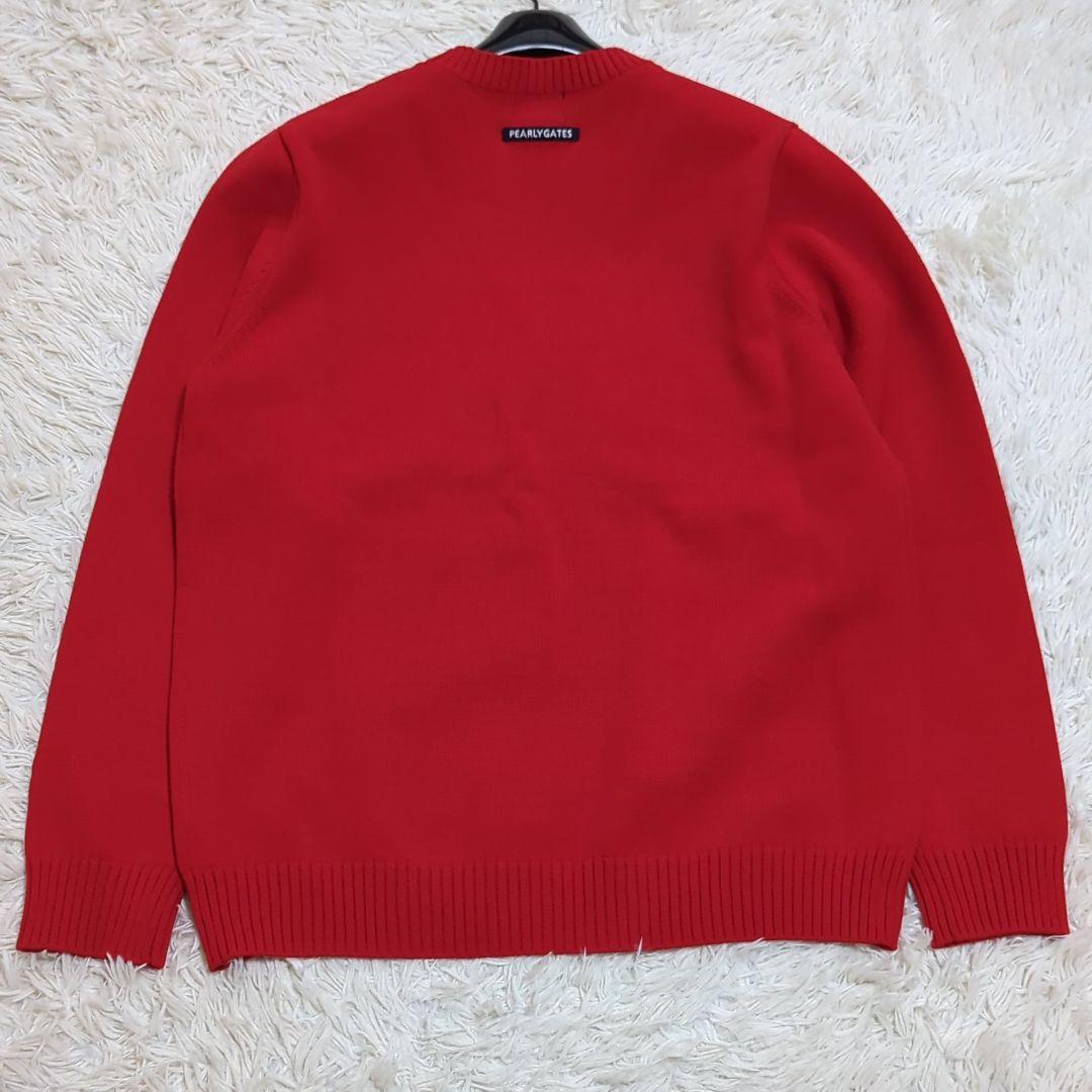 美品 XL 限定モデル 23SS パーリーゲイツ 上田桃子プロ着用 ニット 赤