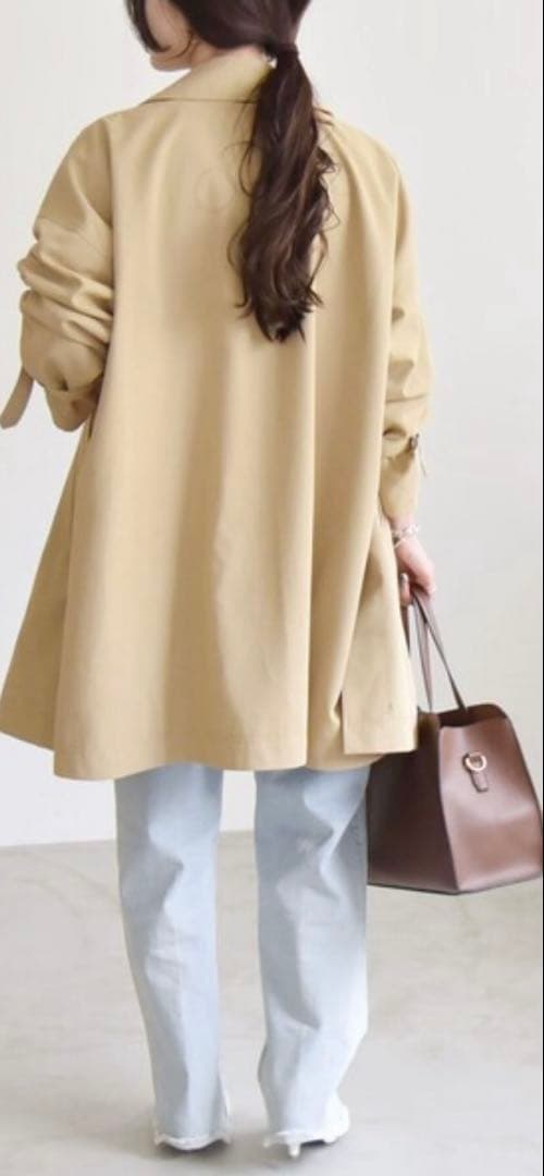 新品未使用 トレンチコート:「洗濯機可能」