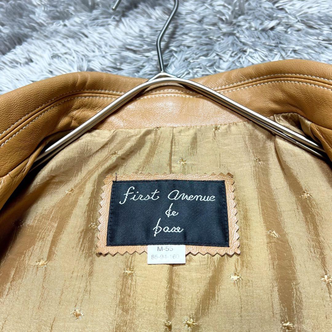 ラムレザー　ベルテッド チェスターコート 羊革　Mサイズ　極美品