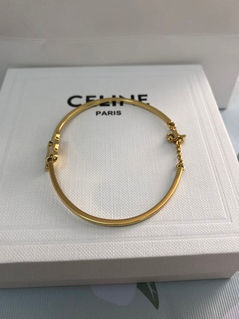 セリーヌ トリオンフ アーティキュレート ブレスレット　金色　超美品