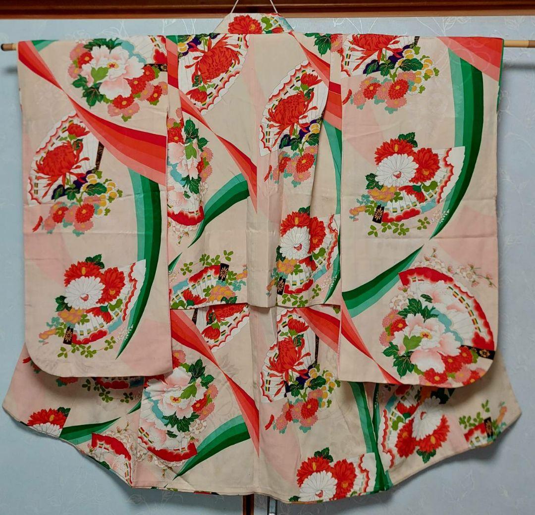 NA118アンティーク子供着物七五三正絹着丈89センチ裄丈47センチ