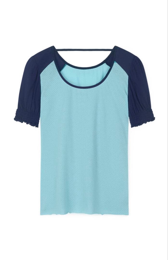トップス faerie pad shoulder raglan half top