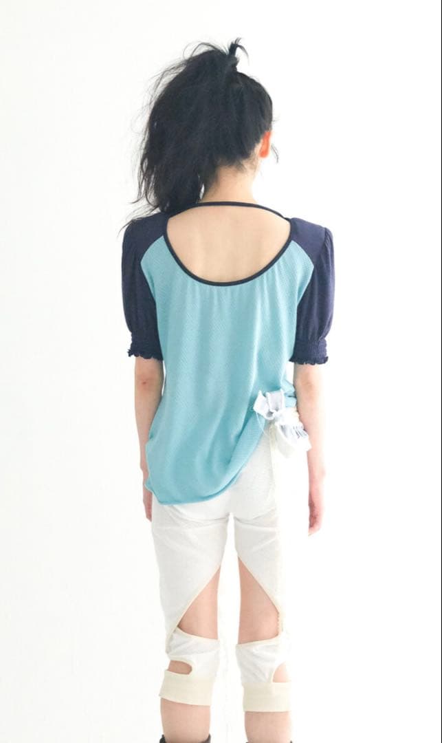 トップス faerie pad shoulder raglan half top