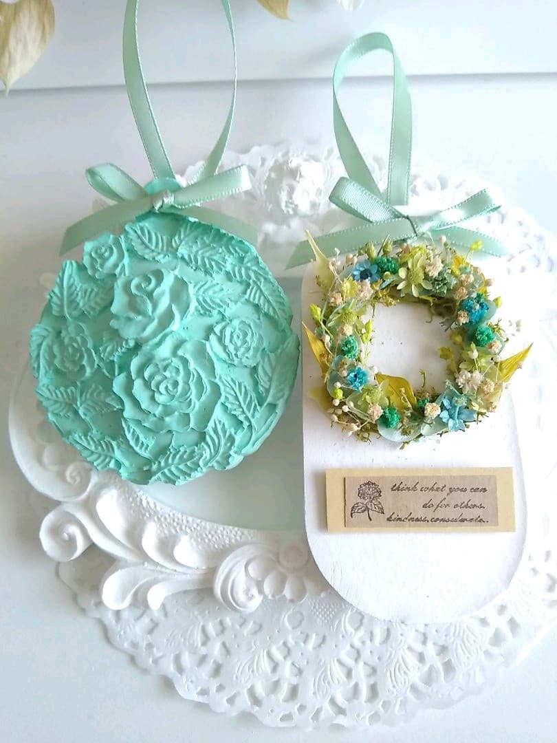 アロマストーンローズ&flowerリースセット【現品限り】