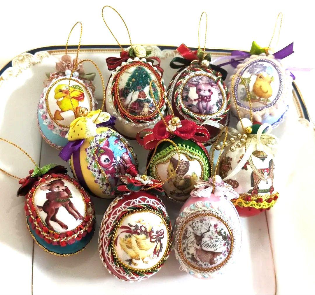 【リナ】エッグアート（鹿、ヒヨコ）