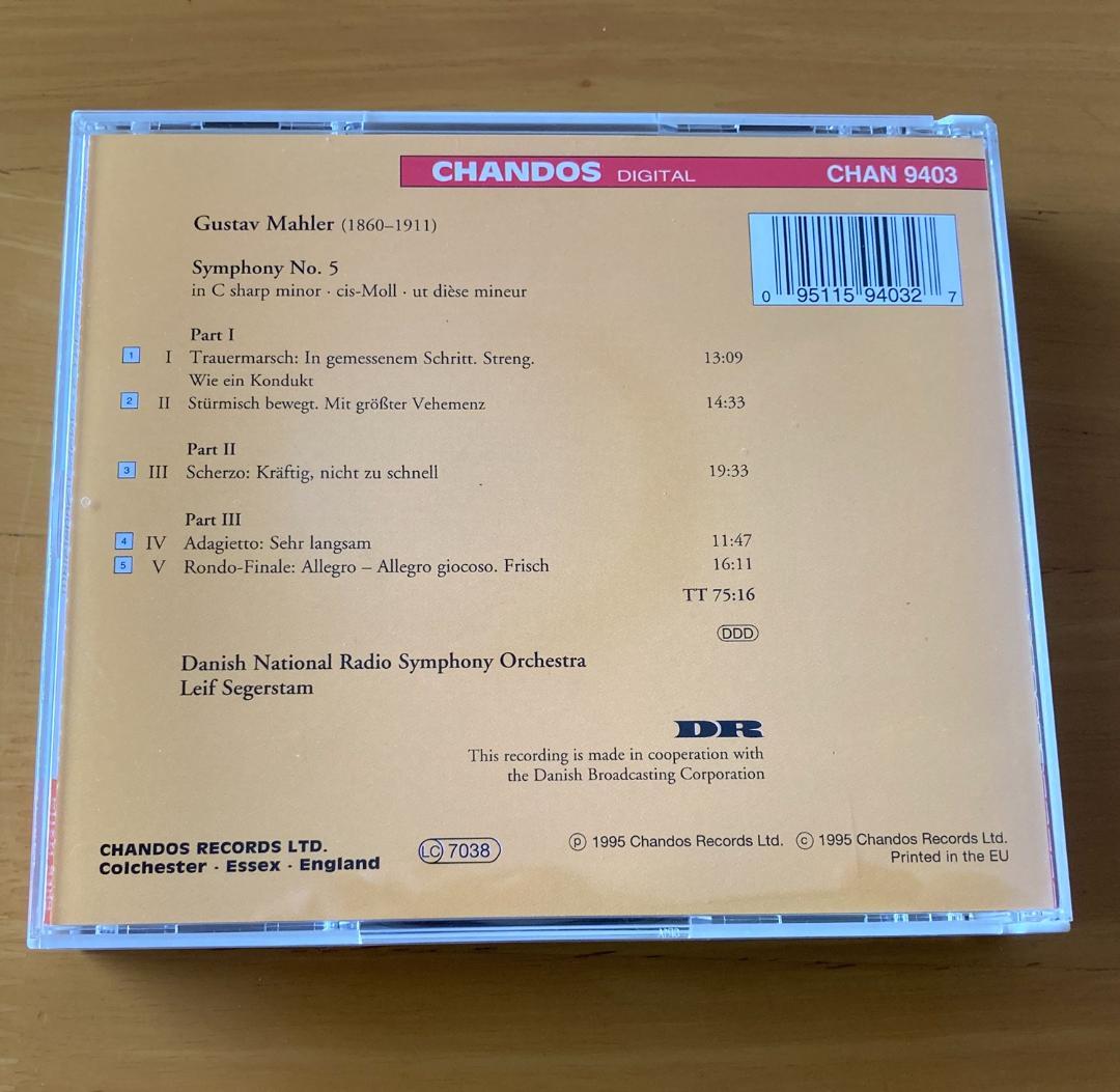 【4CD】マーラー 交響曲第5・7・9番 セーゲルスタム指揮