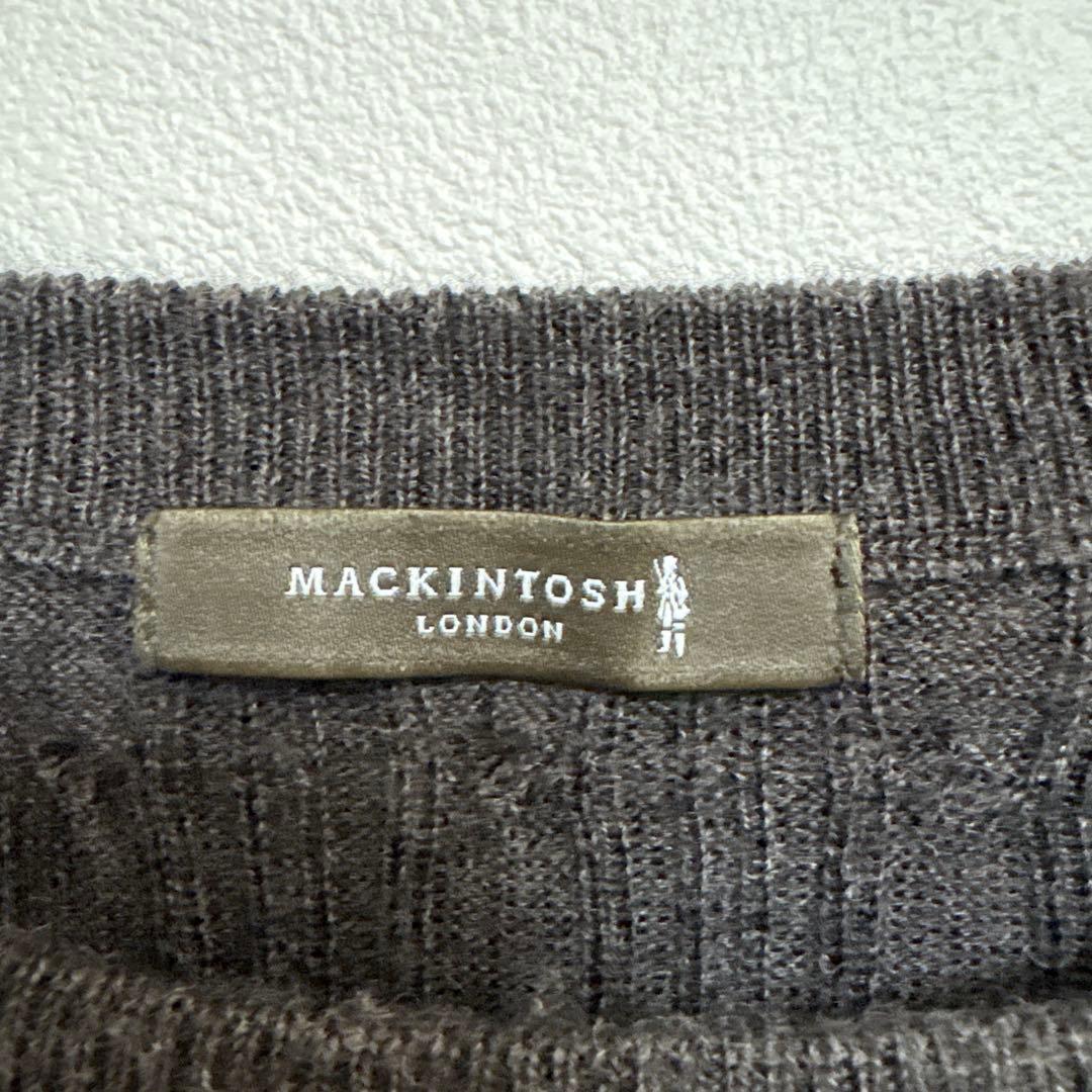 MACKINTOSH リブ編み 長袖ニット セーター ダークグレー M 【美品】