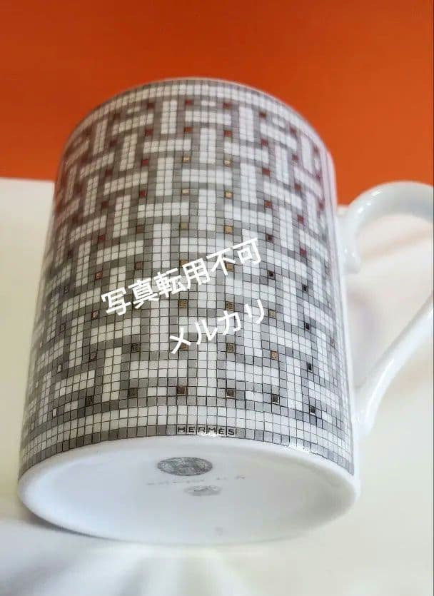 エルメス モザイク ヴァンキャトル プラチナ シュガーボックス ペアマグ セット