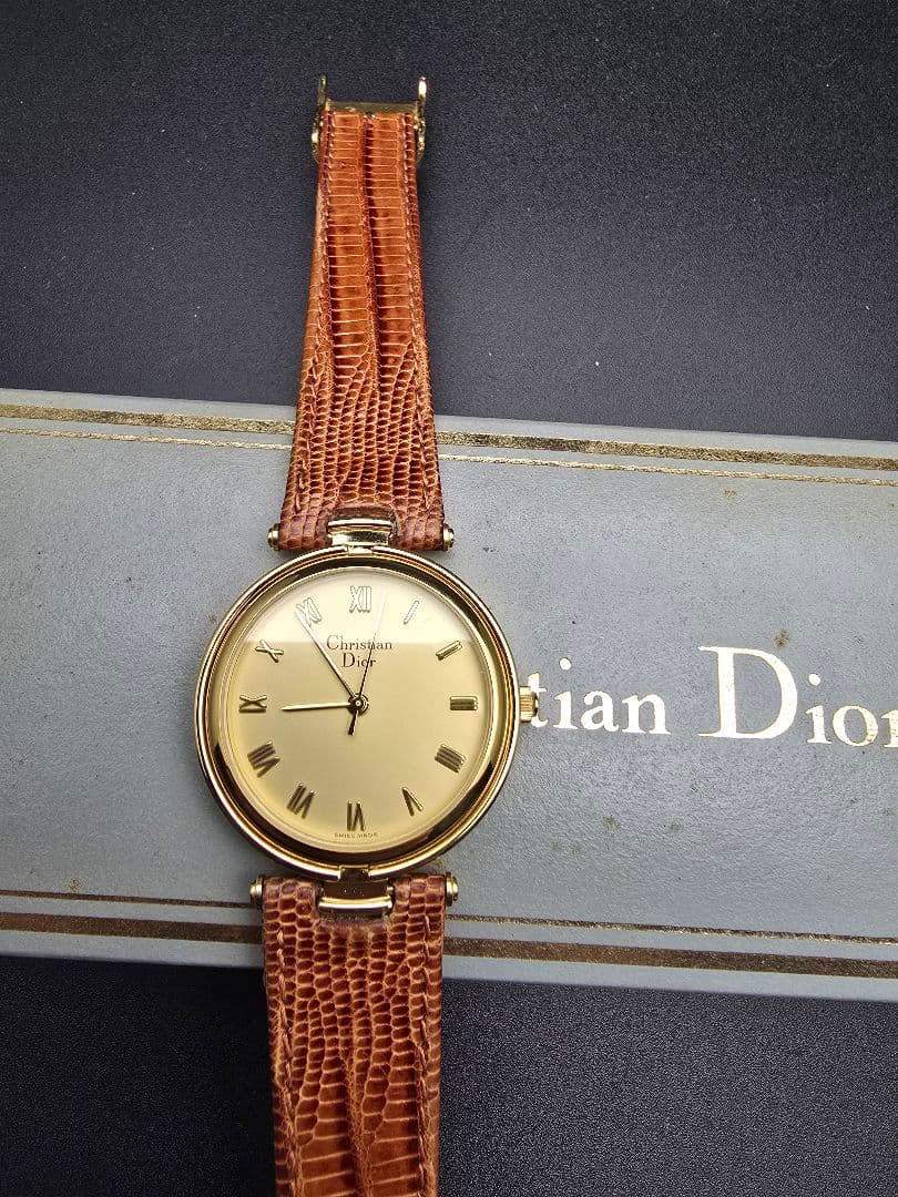 Christian Dior 腕時計 31mm 箱付き ゴールド 電池交換済