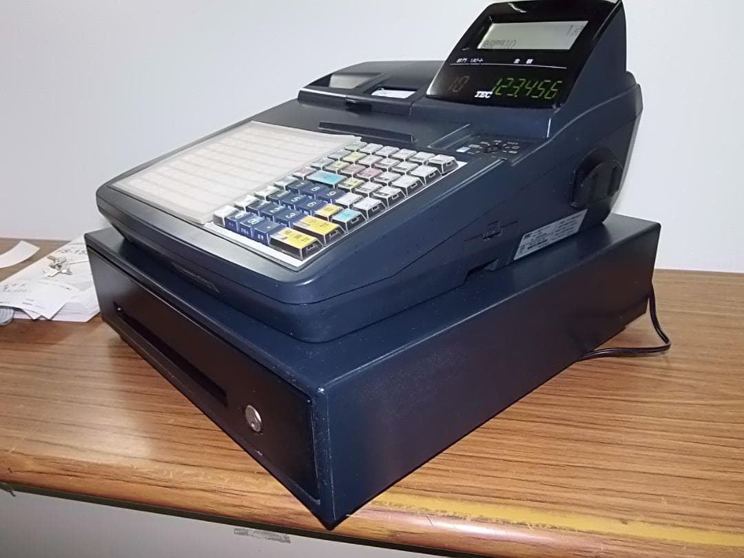 人気の黒38店名設定無料飲食向東芝テックFS-1550インボイスレジスター