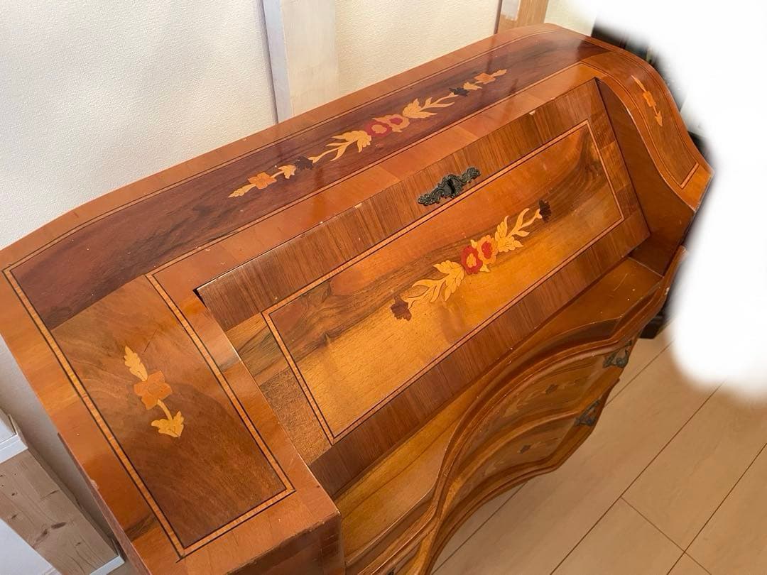ライティングビューロー　アンティーク　家具　西洋　キャビネット