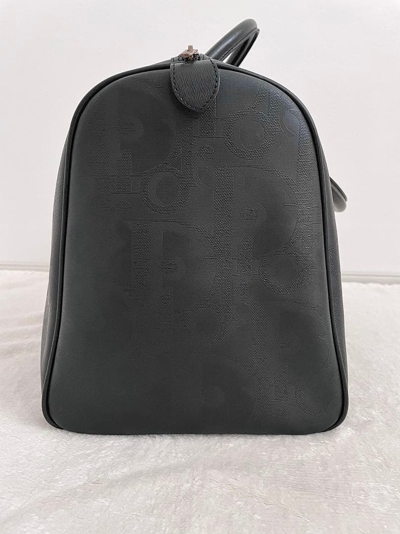 美品 Christian Dior ボストンバッグ トロッター柄 金具 PVC