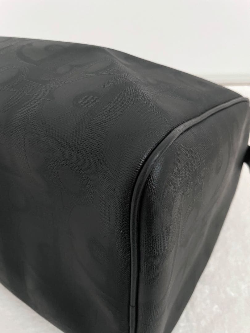 美品 Christian Dior ボストンバッグ トロッター柄 金具 PVC
