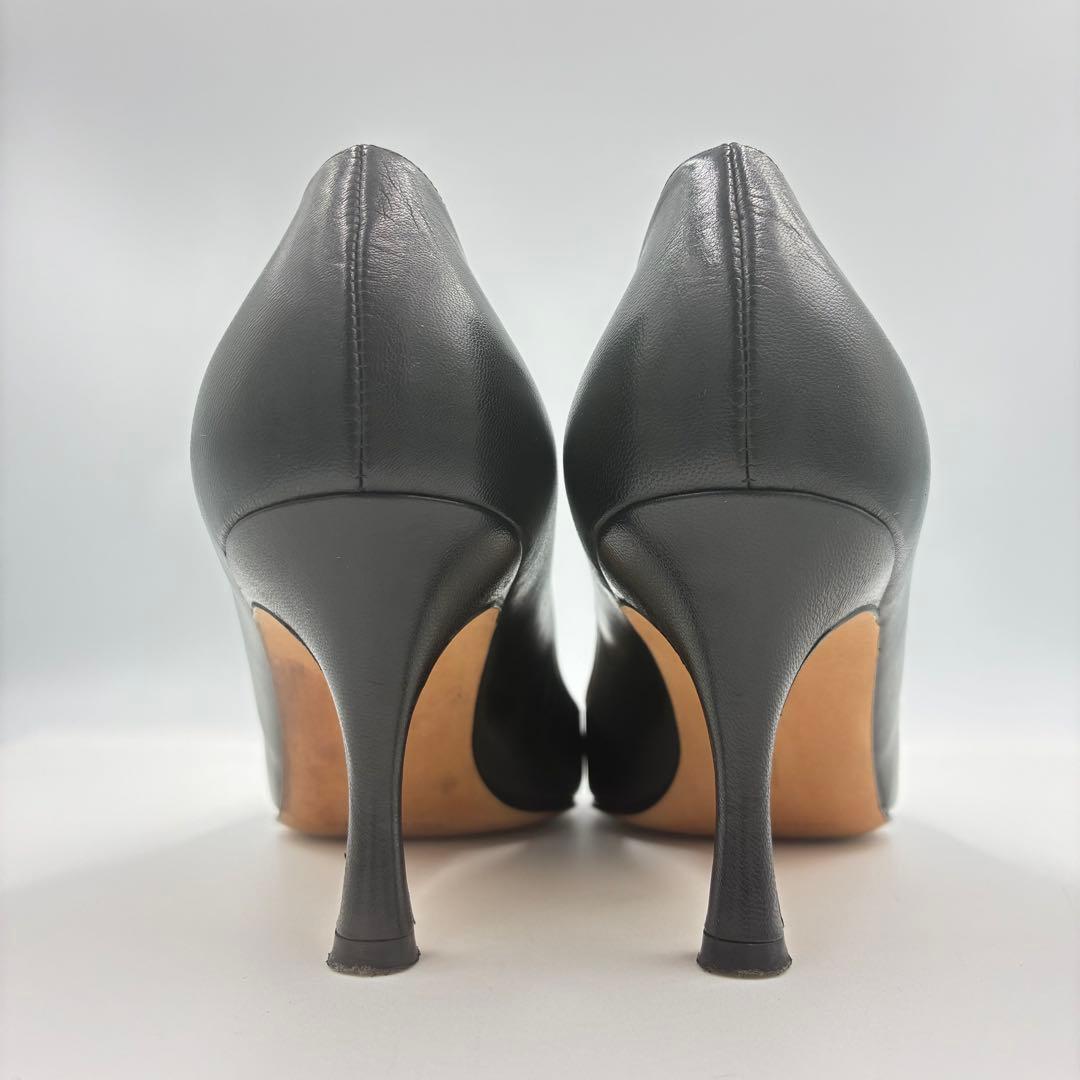 超美品✨MANOLO BLAHNIK 黒 レザー パンプス 36サイズ 保存袋