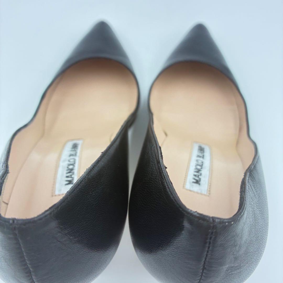 超美品✨MANOLO BLAHNIK 黒 レザー パンプス 36サイズ 保存袋