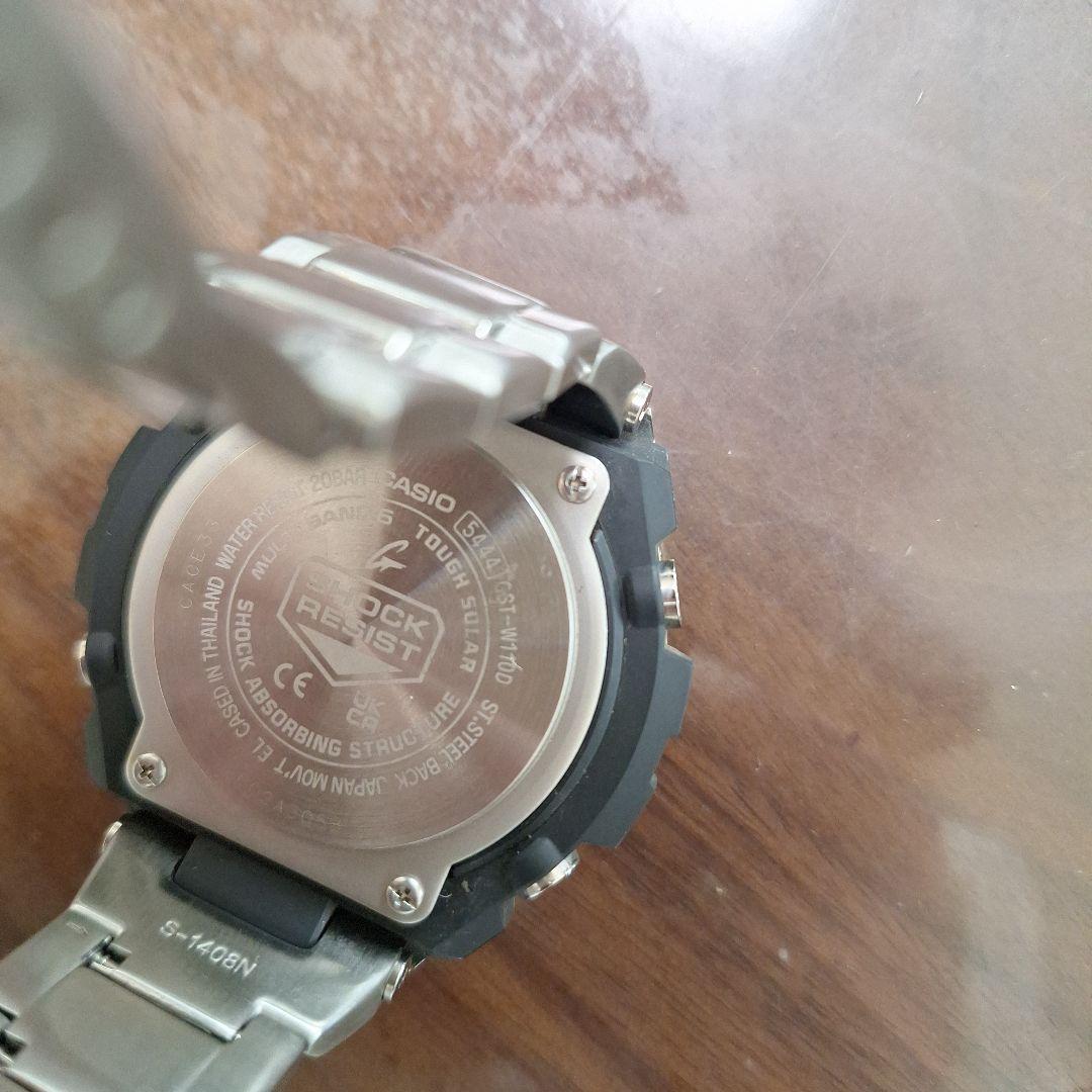 CASIO G-SHOCK シルバー メタルバンド　GST-W110　Ｇスチール