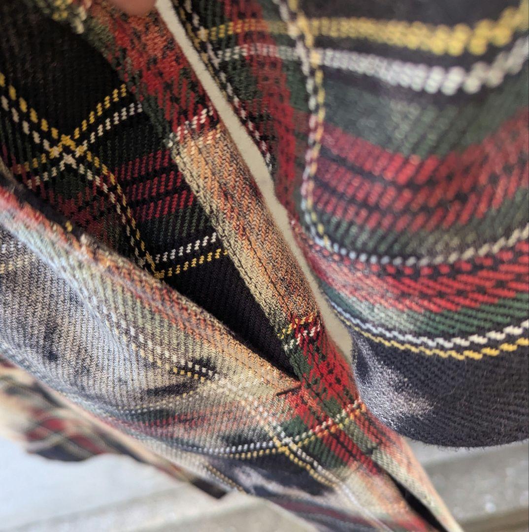 MIST CHECK タータンチェック ロングシャツ
