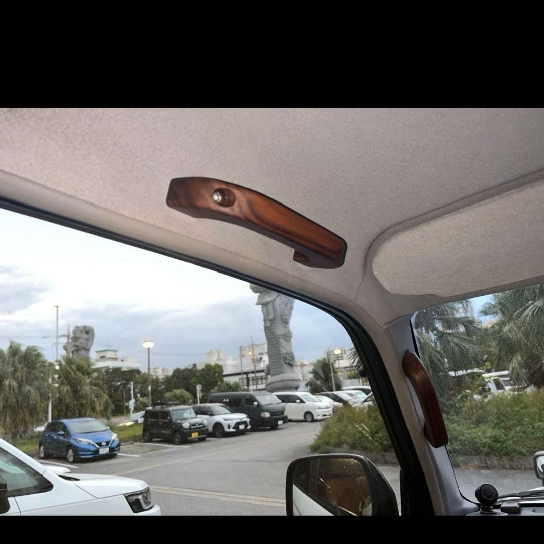 95プラド用ウォールナットアシストグリップ 3個セット