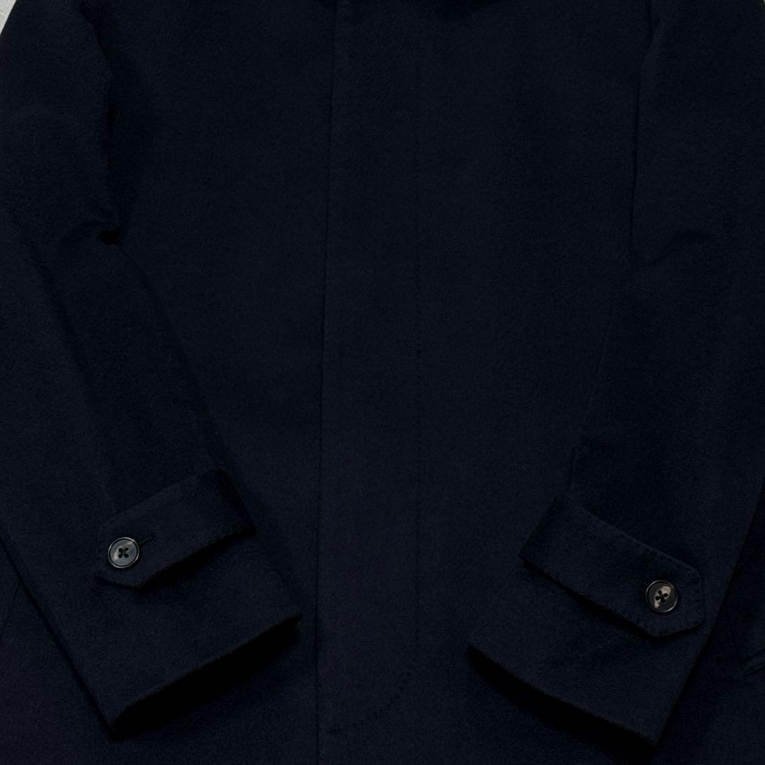 美品 現行 23AW ブルックスブラザーズ カシミヤバルカラーコート ネイビー
