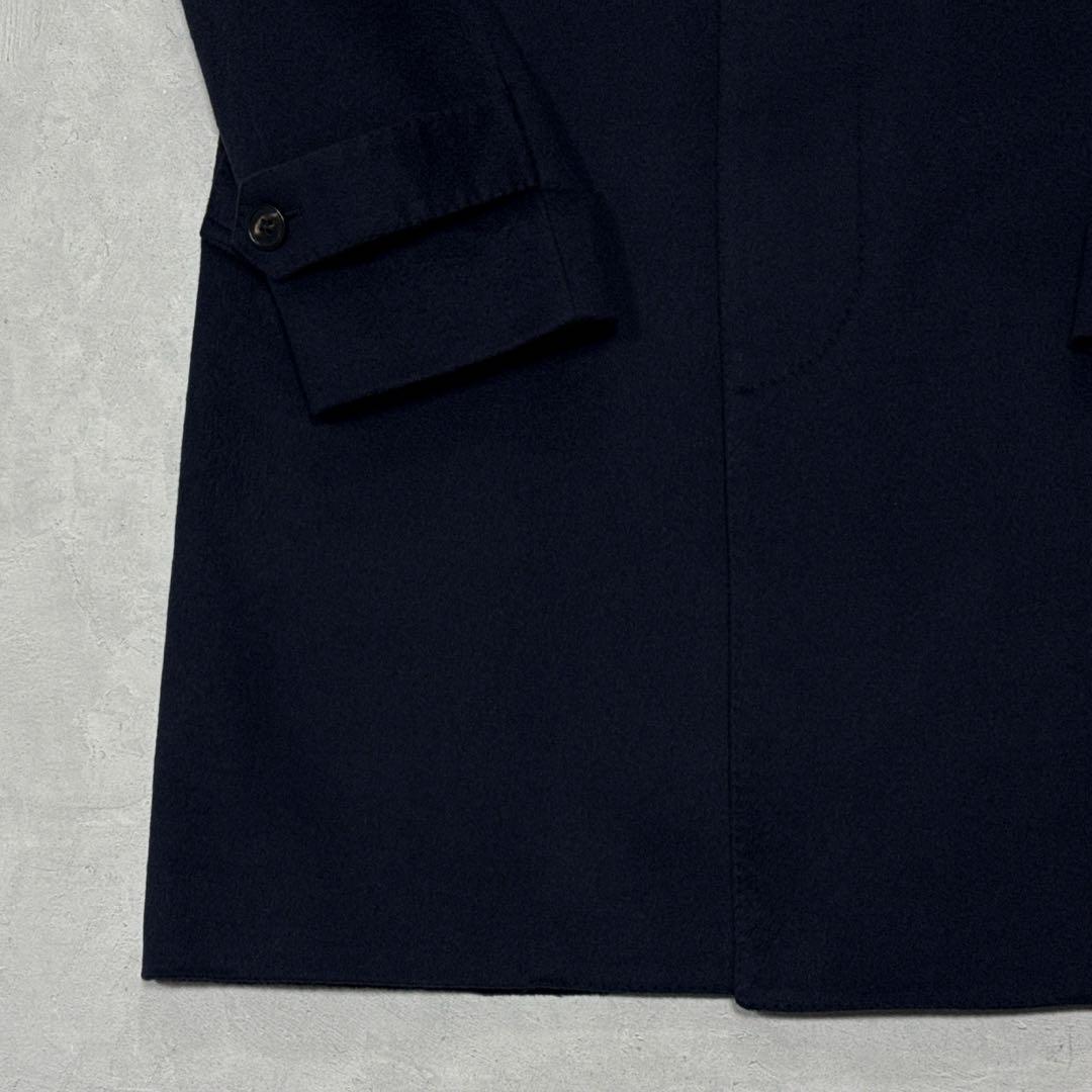 美品 現行 23AW ブルックスブラザーズ カシミヤバルカラーコート ネイビー