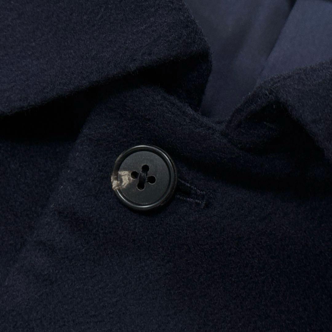 美品 現行 23AW ブルックスブラザーズ カシミヤバルカラーコート ネイビー