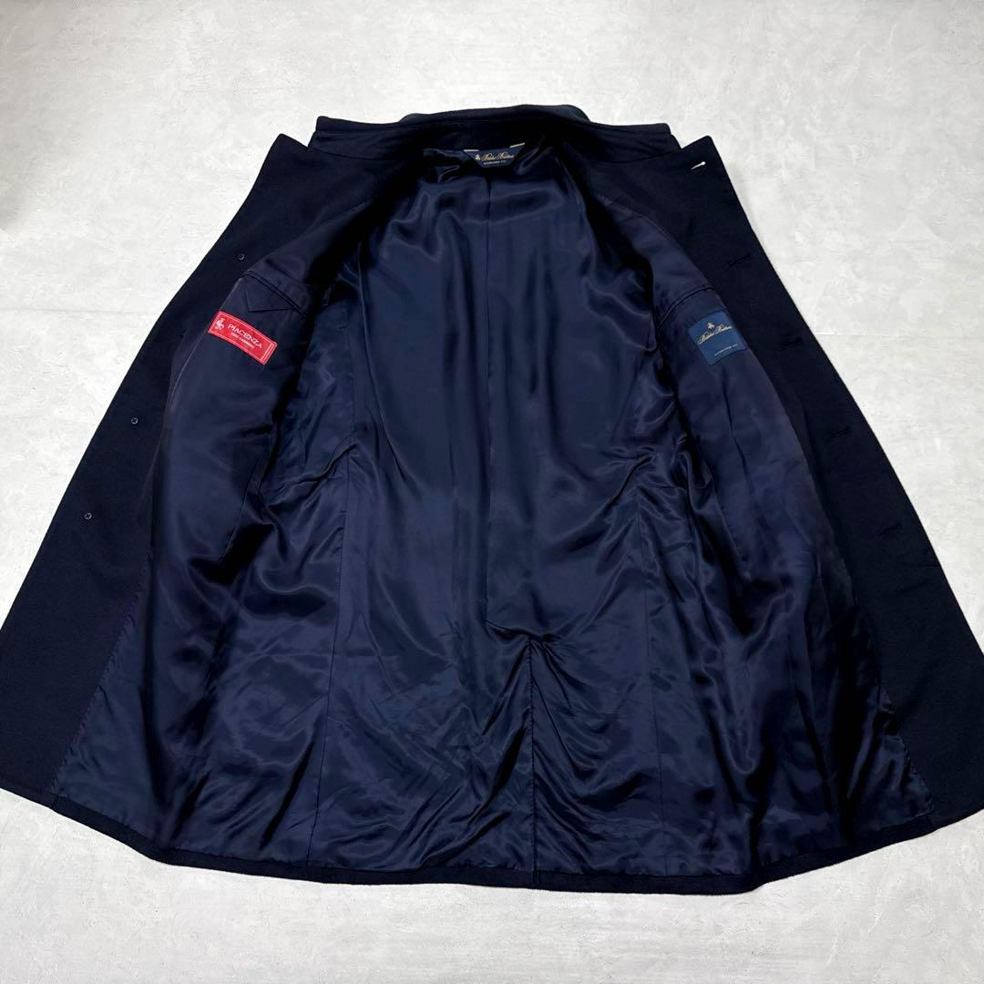 美品 現行 23AW ブルックスブラザーズ カシミヤバルカラーコート ネイビー