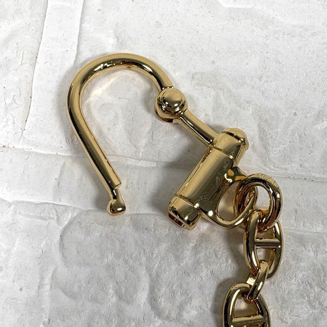 【箱付き】グッチ インターロッキングG ダブルキーホルダー ゴールド