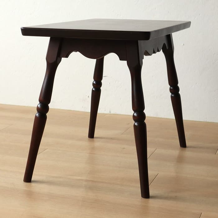 アンティーク 北海道民芸家具 サイドテーブル 机 木製 樺材