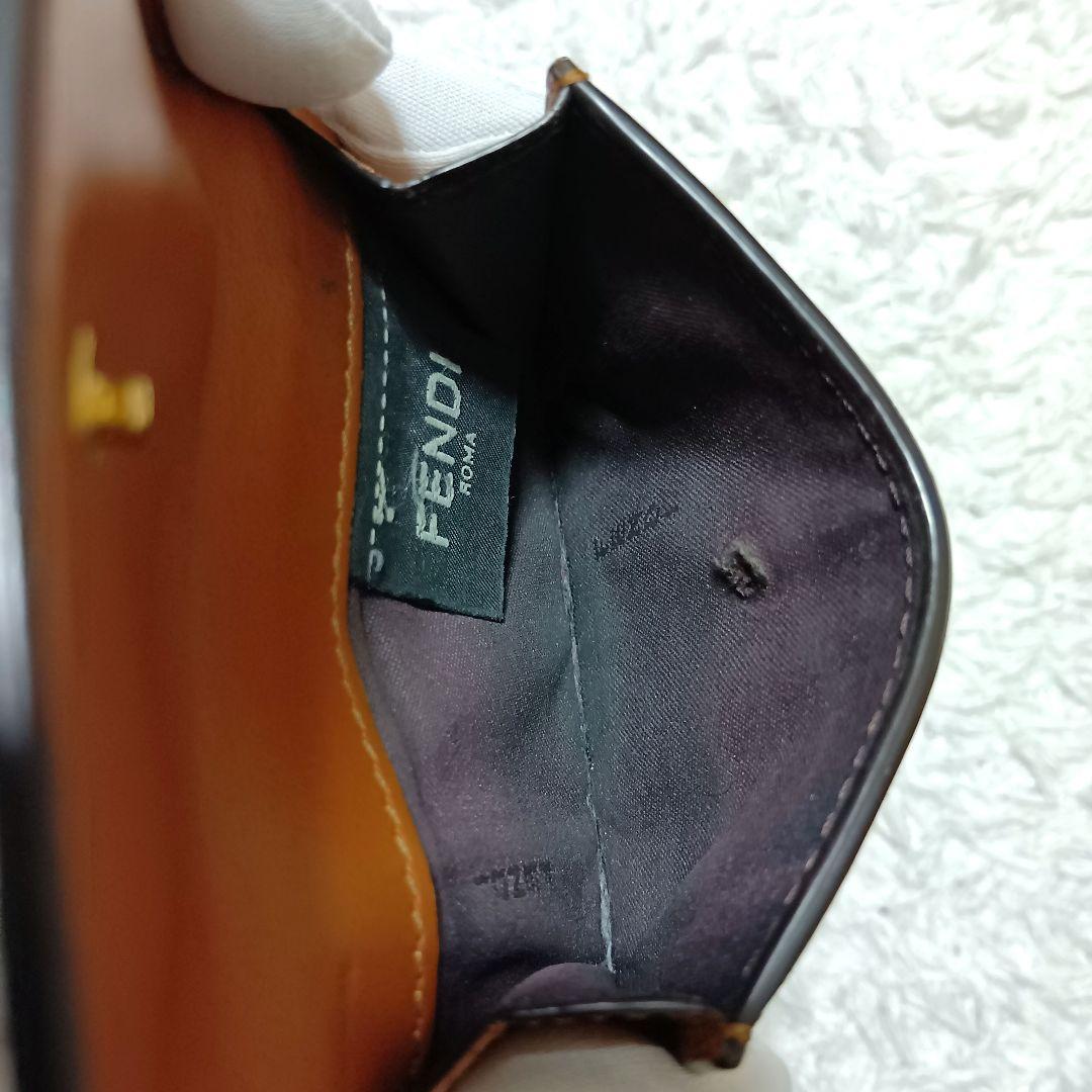 フェンディ　三つ折り財布　ローマ　レザー　ブラウン　正規品