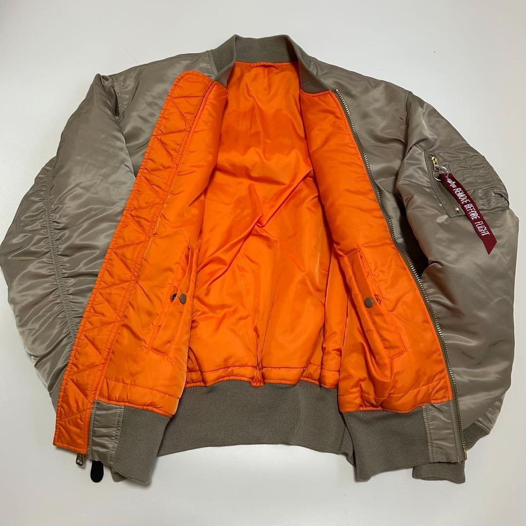 【極美品】希少色ALPHA MA-1 2XL アイスグレー アルファ ジャケット