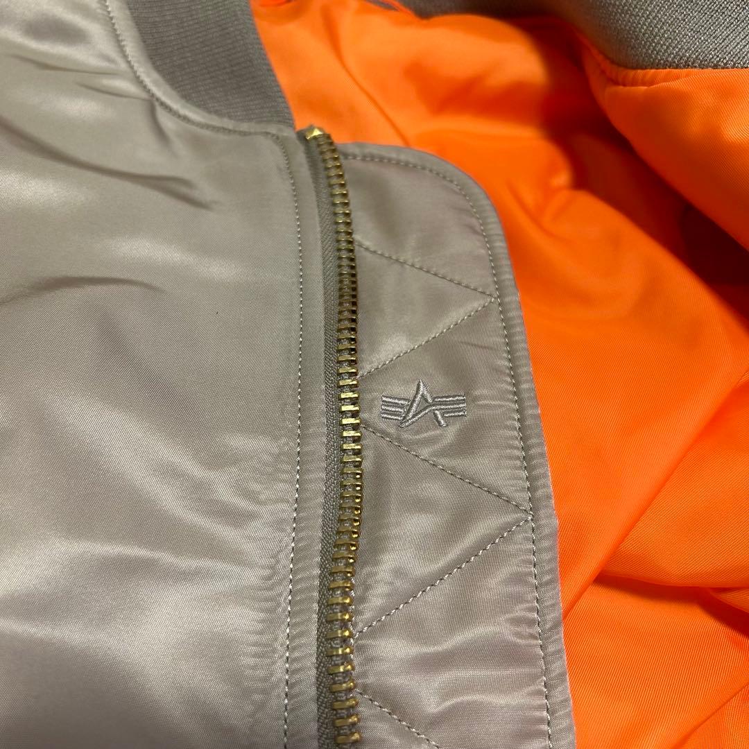 【極美品】希少色ALPHA MA-1 2XL アイスグレー アルファ ジャケット