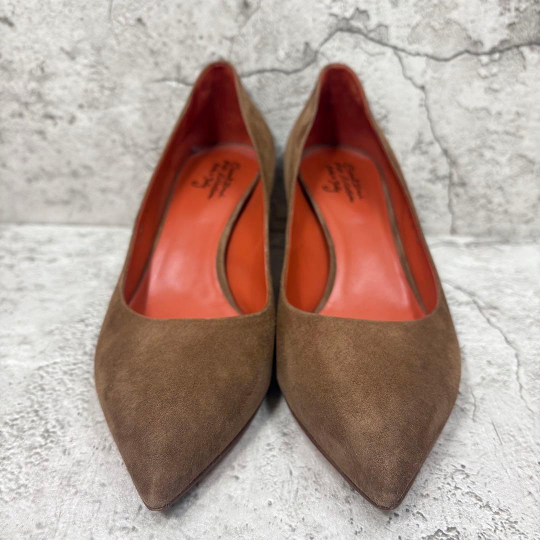 【美品】Santoni サントーニ スエード パンプス 37 イタリア製
